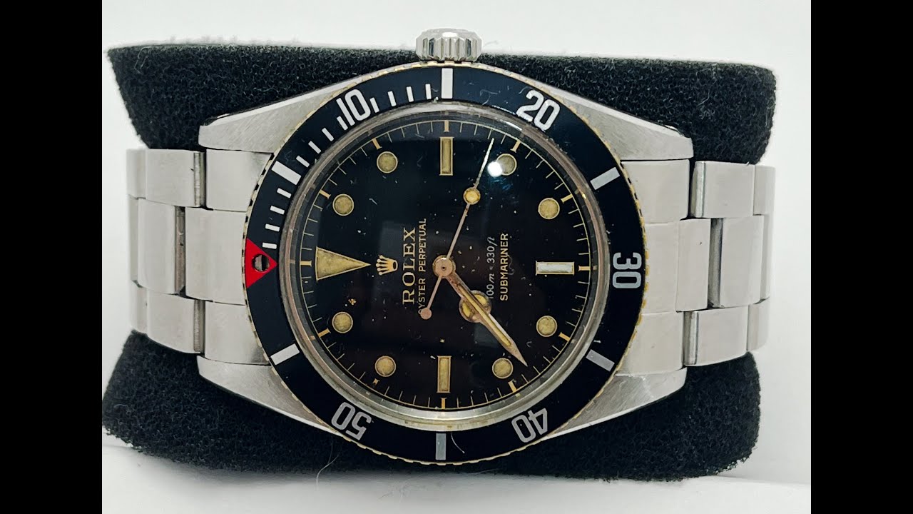 Lot 85 Mens Wristwatch Rolex Oyster Perpetual Submariner 1958 ref 6536-1 or 5508 Est £29k-£31k