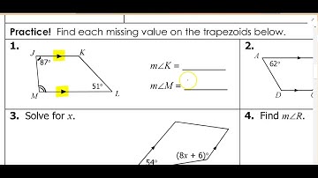 Chapter 5 Section 5.3 - Kite and Trapezoid Properties video #3