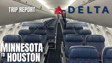 Delta Airlines Airbus A220 100 First Class Review | Minneapolis to Houston
