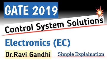 GATE 2019 EC Control System Solution | Dr. Ravi Gandhi | Control Circuits Pathshala