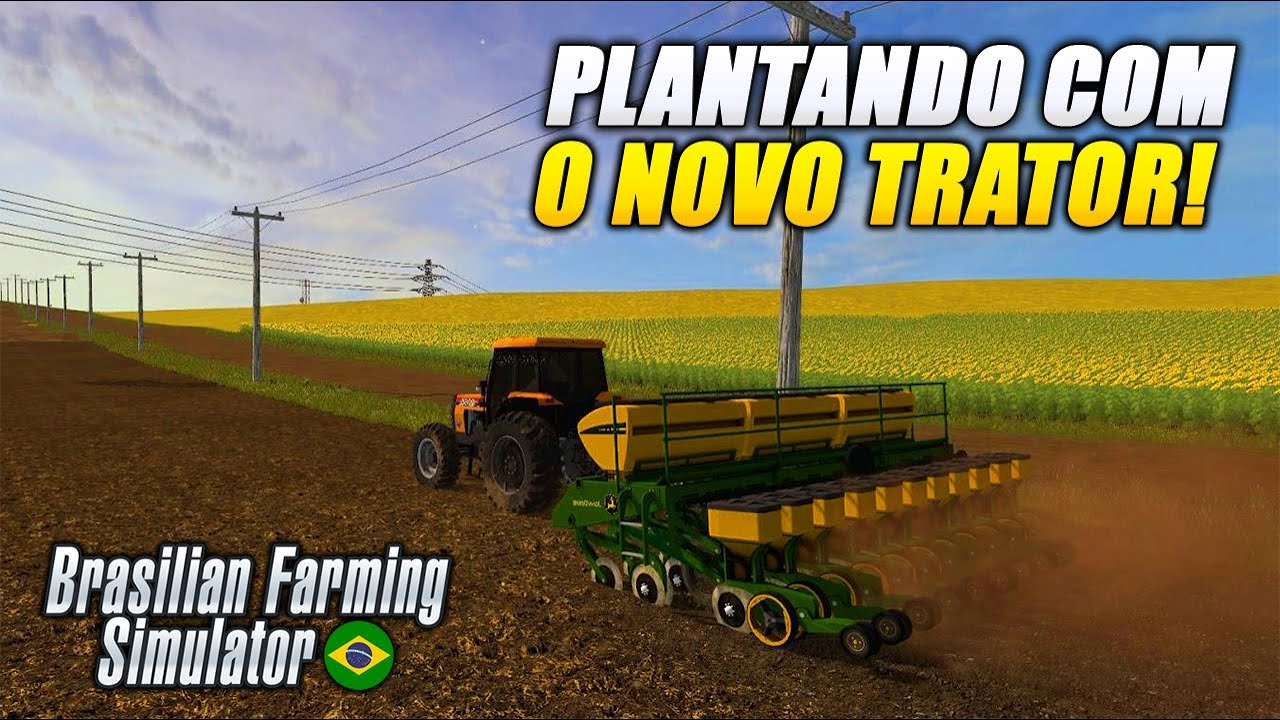 INCRÍVEL! Novo FARMING SIMULATOR Brasileiro para Android e PC com TRATORES  e MAPA do Brasil 