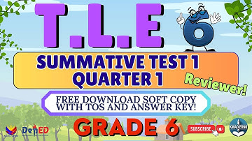 TLE 6 Q1 – 1st Summative Test   Free Editable Exam + TOS Download Now