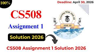 CS508 Assignment 1 Solution 2026 | Spring | Complete Solved | Modern Programming Languages (VU)