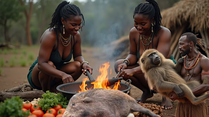 Hadzabe Tribe Monkey Hunting and Cooking | monkey eating tribe