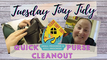 *NEW* .:: Tuesday Tiny Tidy :: Quick Purse Clean Out ::. #teamtinytidy