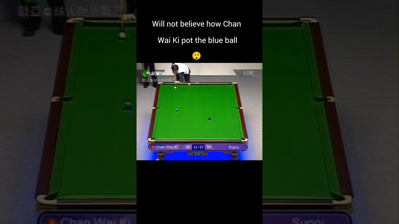 Image of video the Will not belwive how Chan Wai Ki pot the blue ball #snookerbattle 2