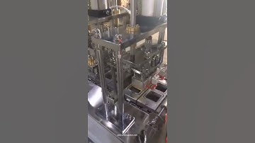 Automatic double lane square plastic box tray cup linear type heat sealing machine