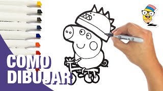 Como Dibujar A George Hermano De Peppa Pig Paso A Paso Dibujos Para Niños