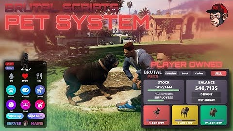 FiveM Pet System + K9 UPDATE [ESX & QBCore/QBOX] | Brutal Scripts