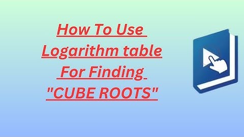 {9th class-Unit 3/Ex#3.4 /Q#1(vi)} "How To Use Log Table For Finding "CUBE  ROOTS" "