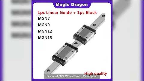 MGN7 MGN12 MGN15 MGN9 L from 100mm to 800mm miniature linear rail slide 1pcs MGN linear guide MGN Bl