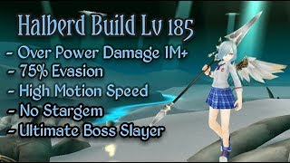 Ultimate Halberd Build Lv185 Solo/Teamwork - 1M+ Damage on Ultimate Boss - Toram Online