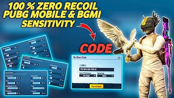 New Update 2.1 Zero Recoil Sensitivity code + Control Setting Pubg Mobile/Bgmi Sensitivity Setting