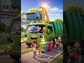 Green Garbage Truck 🚛 Beep Beep | Kids Song #shorts