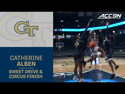GT Guard Catherine Alben Caps Huge 1st Quarter With Circus Shot