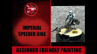 PAINTING WHITE ARMOUR USING SPEEDPAINTS IMPERIAL SPEEDER BIKE MODEL