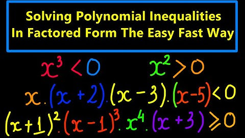 Solving Polynomial Inequalities In Factored Form The Easy Fast Way