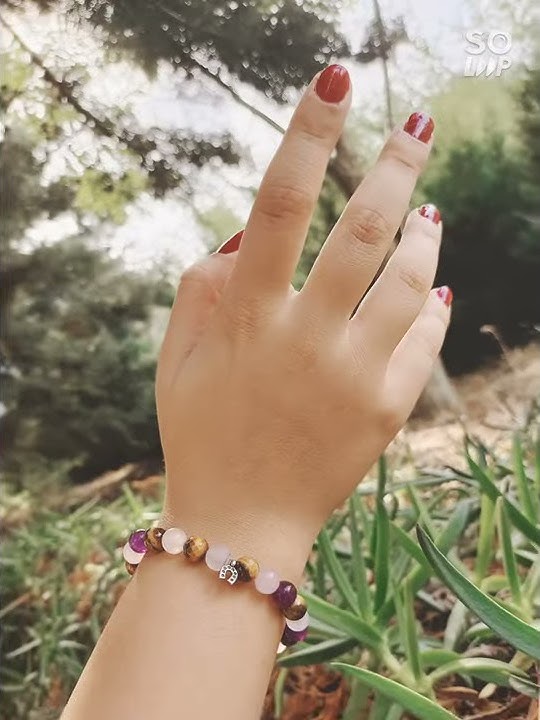 🌺Mother Daughter Bracelet 🌺 Rose Quartz Bracelet 🌺Tiger Eye & Amethyst & Rose Quartz Bracelet