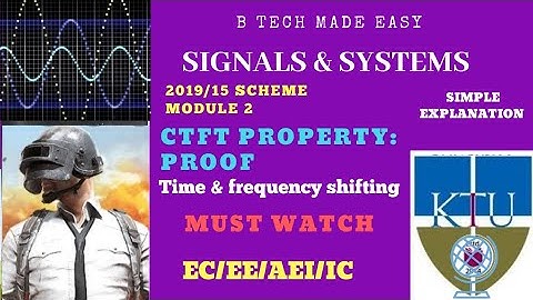 Time & frequency shifting property/Fourier transform property part 1|KTU Signals & Systems