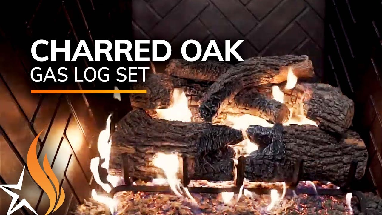 Charred Oak Vented Gas Logs - Charred Series | Starfire Designs - YouTube