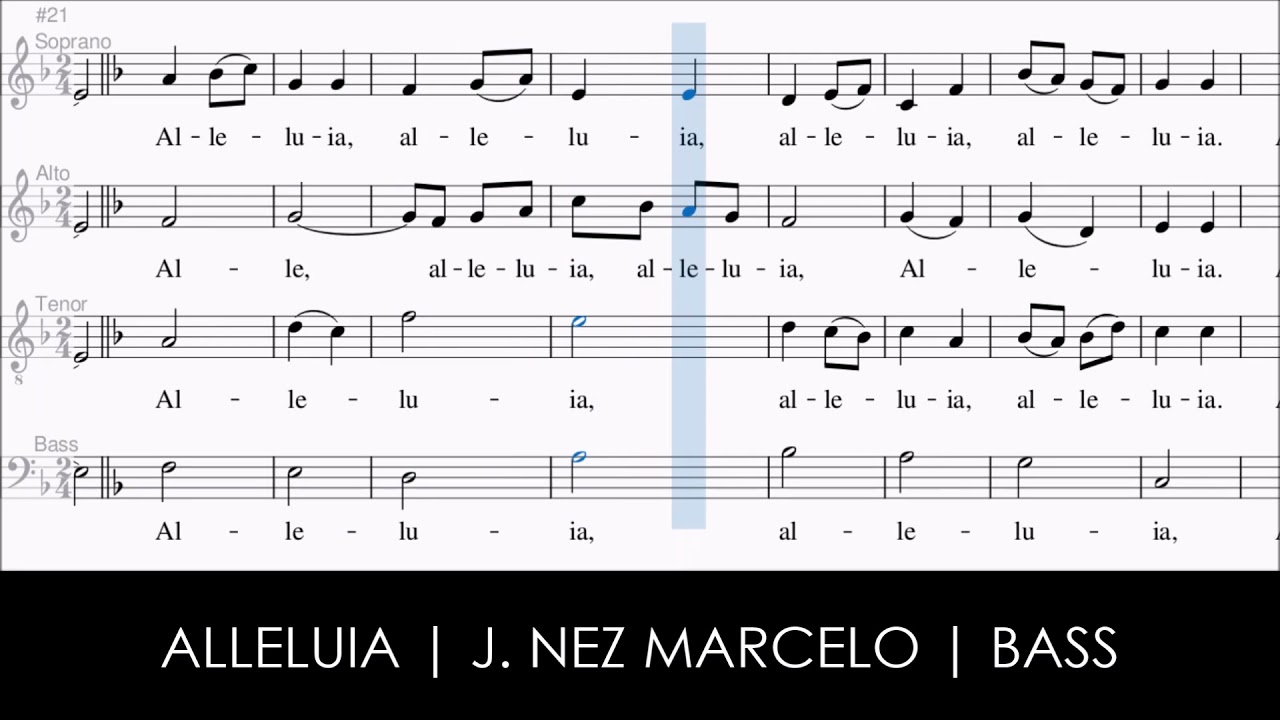 Alleluia | 5th Gospel | J. Nez Marcelo | Bass