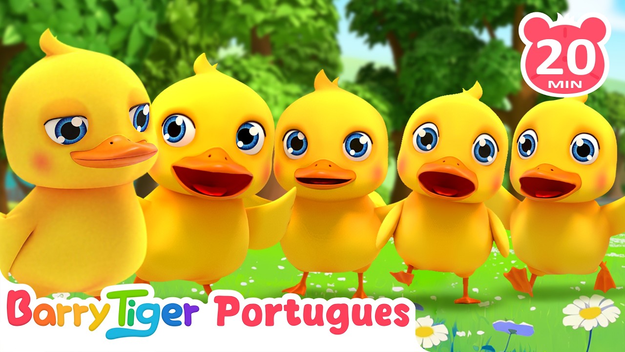 Cinco Patinhos e Outras Canções Infantis para Crianças🦆| Canções Infantis | BarryTiger em Português