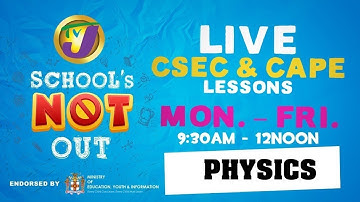 CAPE Physics Lesson: Projectile Motion  - June 4 2020