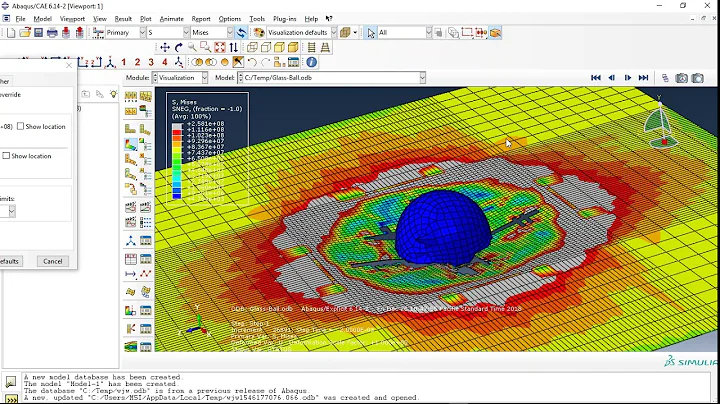 Simulation of Subsurface Damage in Glass under ball impact in Abaqus