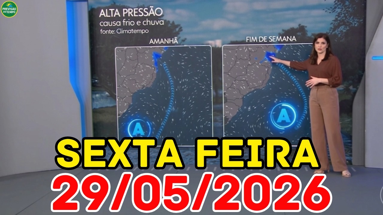PERIGO NESTA SEXTA: Temporais preocupam e Umidade de 25% | Previsão do tempo Jornal Nacional 29/05