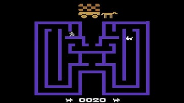 Chase the Chuck Wagon Longplay (Atari 2600 Game) - Warning: Contains Flashing Lights!