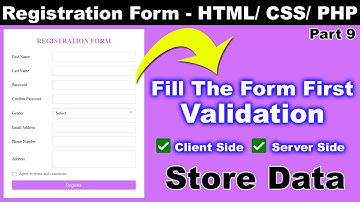 Server Side Required field validation using PHP,PHP Form validation,Send Form data in MySQL database
