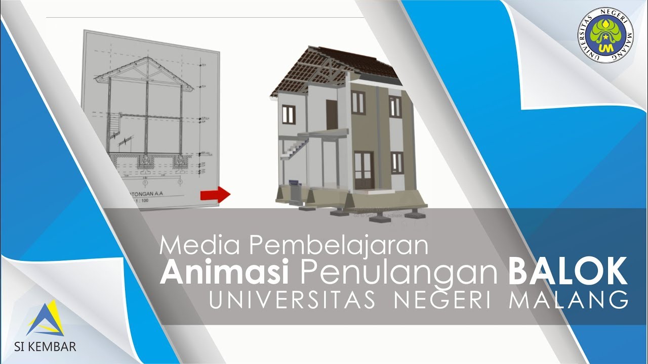 Media Pembelajaran Beton Animasi Bangunan Sederhana 2 Lantai