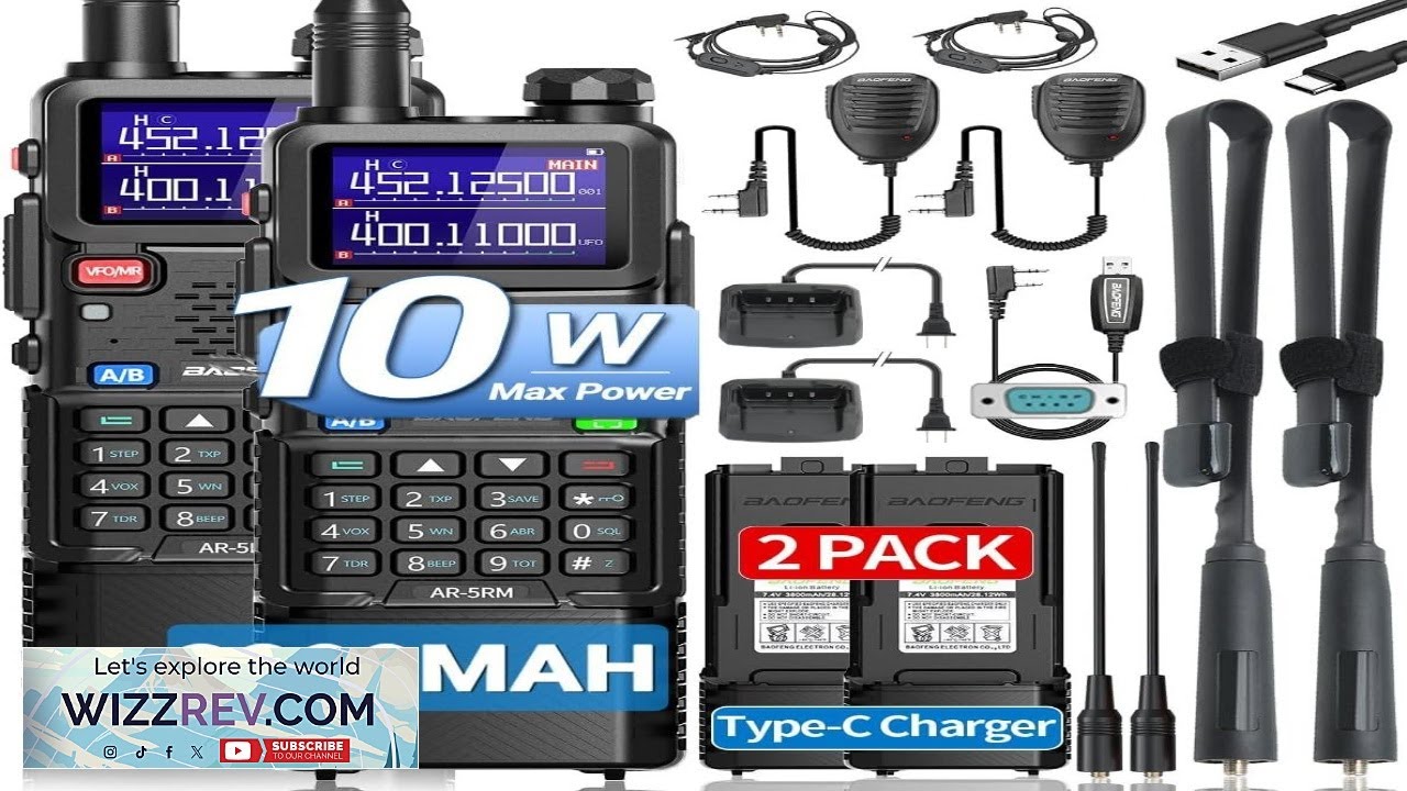 Baofeng Radio Ham Radio Long Range 10W 5RM Handheld Two Way Radio