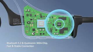 Bone Conduction Headphones With Boom Microphone Wireless Bluetoot