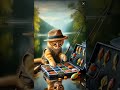 kucing orange hobi mancing 🥳#kucing #ai #shorts