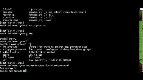 Juniper SRX initial setup
