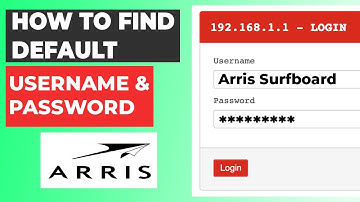 Default Username and Password for Your Arris Surfboard mesh Router