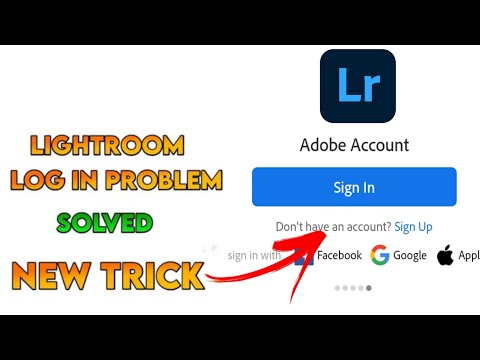 lightroom login problem solved  2021 new trick ||  bina account  login Karen || creative account