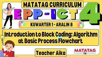 MATATAG EPP- ICT 4 Grade 4 Kuwarter 1 Aralin 8 Introduction to Block Coding: Algorithm at Flowchart