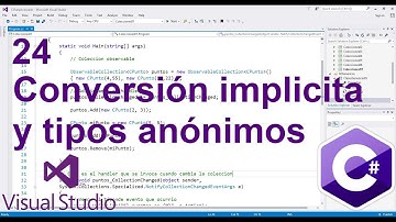 Tutorial C# nivel Avanzado 24 --- Conversión implicita y tipos anónimos