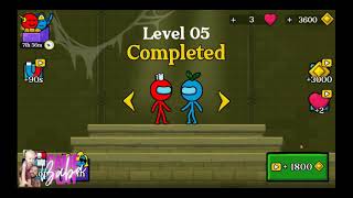 Red and Blue Stickman: Animation Parkour Gameplay (iOS,Android) Walkthrough Part 1| Level 1-10 screenshot 4