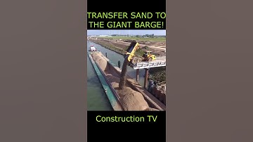 How to Transfer Sand to the Giant Barge? #Shorts