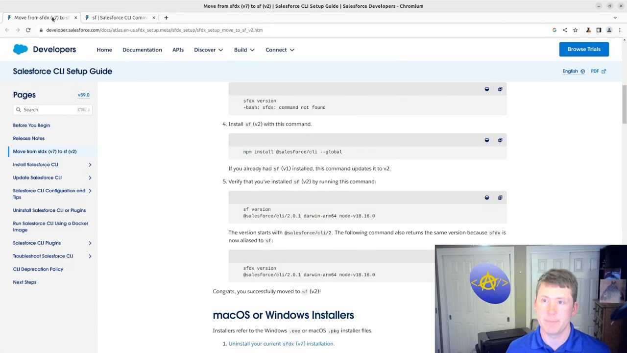 Migrate from sfdx cli version 7 x to salesforce cli version 2 x youtube