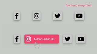How To Create Social Media Button With Awesome Hover Effect Using HTML & CSS Only