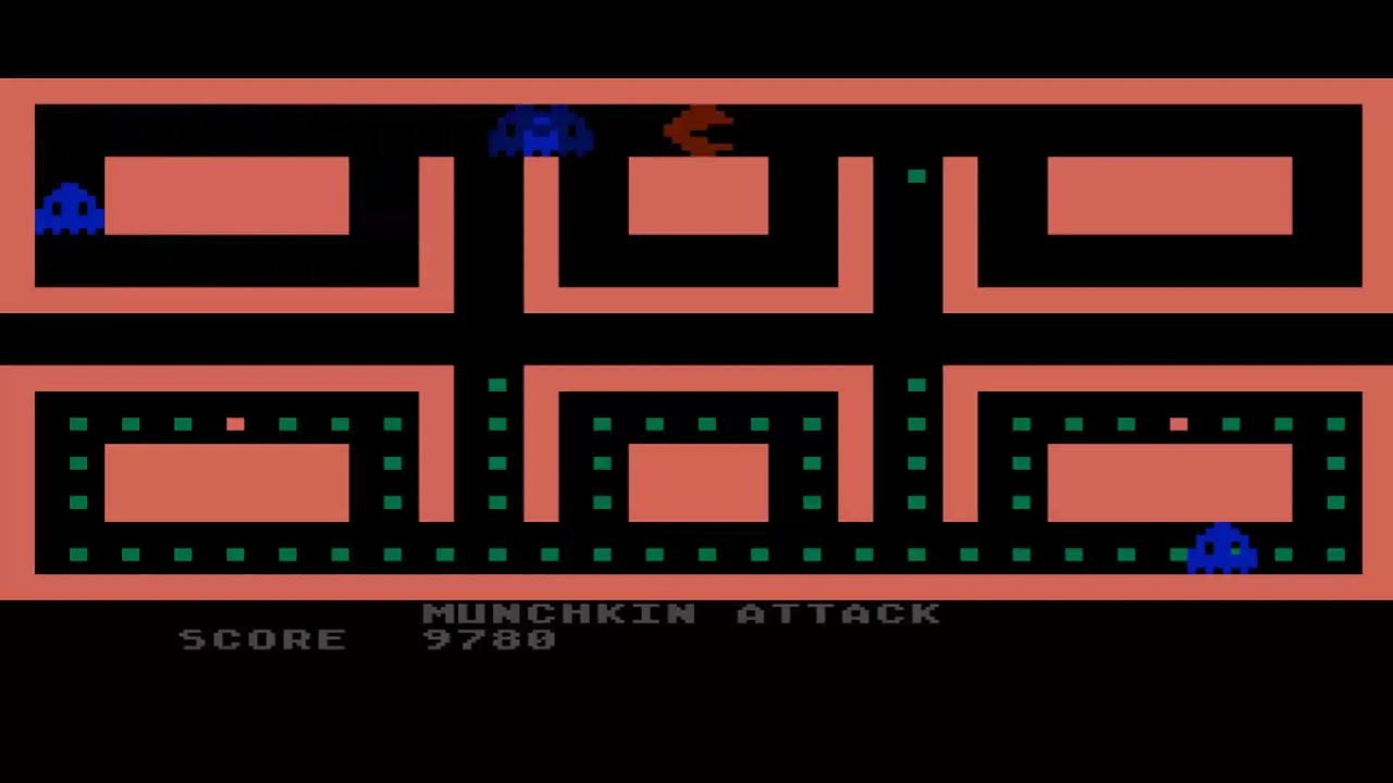 Munchkin Attack PAL VISIBLE PLAYER SPRITE PACMANCLONE PAC MAN ELEMENTS FOR ATARI 8BIT XL XE 400 800
