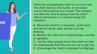 Schizophrenia: Hallucinations - NCLEX Style Question