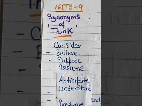 Shorts Synonyms Of ThinkFor Good English x Ielts Ielts-9