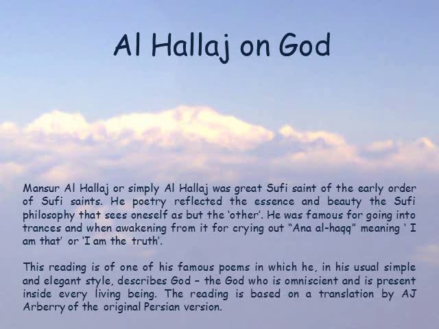 Al Hallaj on God class=