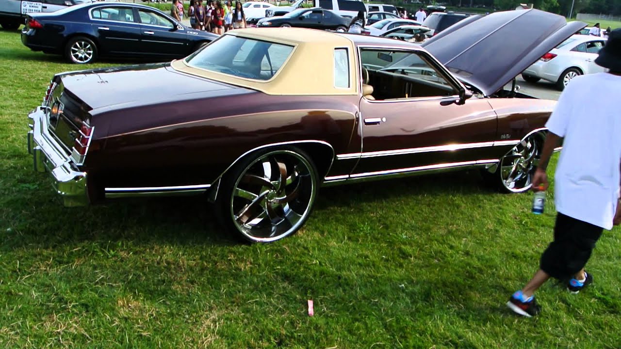 1976 Chevy Monte Carlo on 24's HD - YouTube