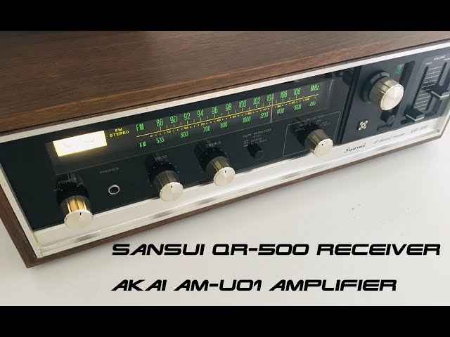 Japanese Vintage SANSUI QR 500 4 channel receiver and AKAI AM